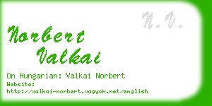 norbert valkai business card